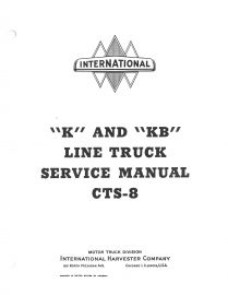 Service Manual for International K & KB Line Truck