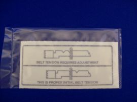 Belt Tension Decal for Cub Cadets