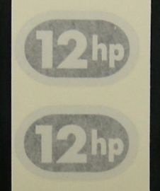 12HP Horsepower Decal Set for Cub Cadet Engines