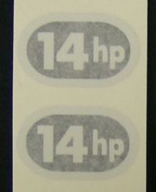 14HP Horsepower Decal Set for Cub Cadet Engines