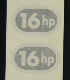 16HP Horsepower Decal Set for Cub Cadet Engines