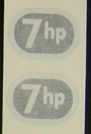 7HP Horsepower Decal Set for Cub Cadet Engines