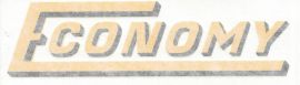 Economy Decal with Yellow & Black Letters - Vinyl - 10"