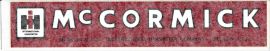 IH McCormick Decal 1.5" x 9" - Red Background - Vinyl