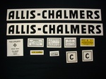 Allis Chalmers Model C, Blue Letters with long A/S Restoration Decal Set