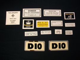 Allis Chalmers Model D10 Restoration Decal Set