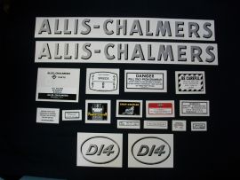 Allis Chalmers Model D14 Restoration Decal Set