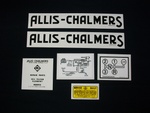 Allis Chalmers Model G, Black Letters, Restoration Decal Set