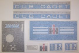 Cub Cadet 102 Restoration Decal Set