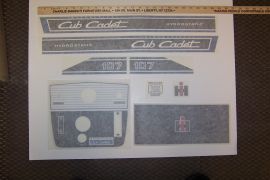 Cub Cadet 107  Restoration Decal Set