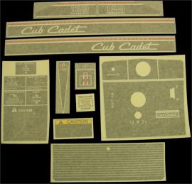 Cub Cadet 129 Restoration Decal Set