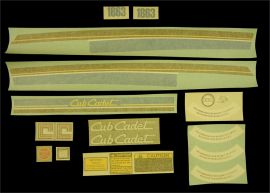 Cub Cadet 1863 Screen Restoration Decal Set