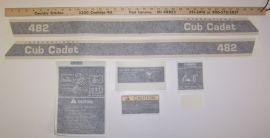 Cub Cadet 482 Restoration Decal Set