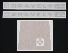 Gravely Super Convertible Restoration Decal Set - Vinyl