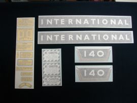 International 140 Decal Set - Black and Gold - Vinyl