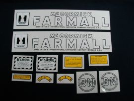 McCormick Farmall BN Culti-Vision Restoration Decal Set (July 1949-up)