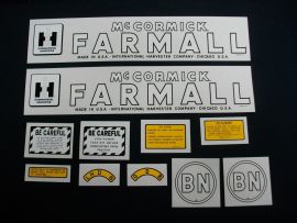 McCormick Farmall BN Restoration Decal Set (July 1949-up)