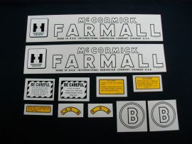 McCormick Farmall B Restoration Decal Set (July 1949-up)