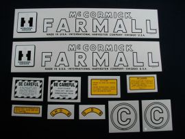 McCormick Farmall C Restoration Decal Set (July 1949-up)