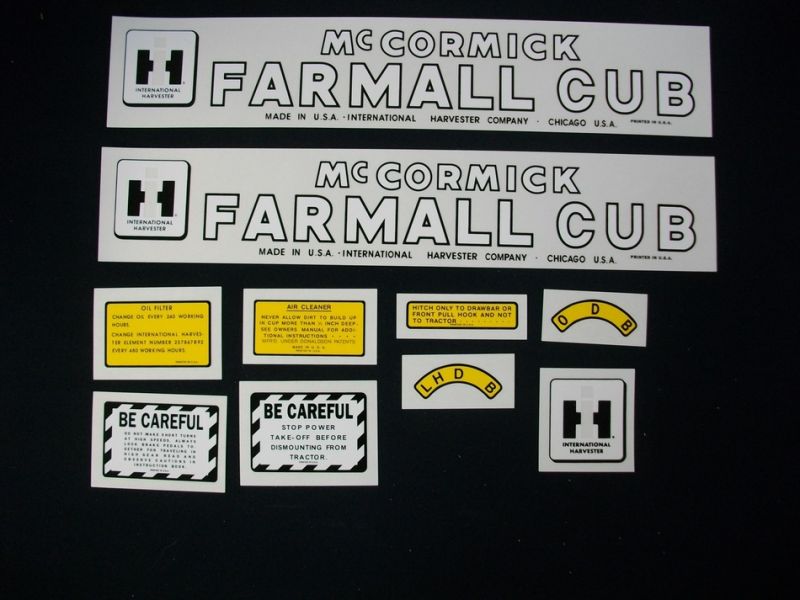 Correct 1950 Cub Decals? - Farmall Cub