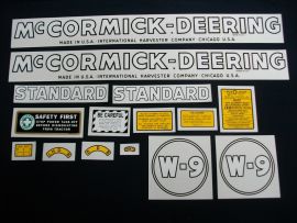 McCormick-Deering W-9 Restoration Decal Set (Pre July 1949)