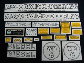 McCormick-Deering WD-6 Restoration Decal Set (Pre July 1949)