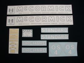 McCormick OS-4 Restoration Decal Set (July 1949-up) - Vinyl