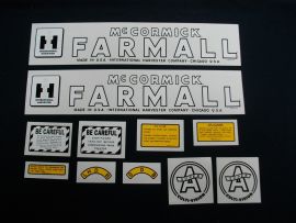 McCormick Farmall Super A (wavy) Culti-Vision Restoration Decal Set (pre-July 1949)