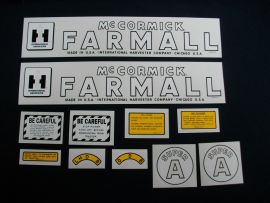 McCormick Farmall Super A Restoration Decal Set (July 1949-1954)