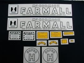 McCormick Farmall Super H Restoration Decal Set (July 1949-up)