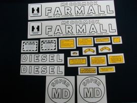 McCormick Farmall Super MD Restoration Decal Set (July 1949-up)