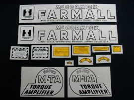 McCormick Farmall Super M-TA Gas Restoration Decal Set (July 1949-up)