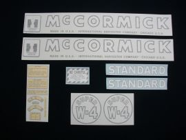 McCormick Super W-4 (Restoration Decal Set July 1949-up) - Vinyl