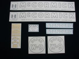 McCormick W-9 Restoration Decal Set (July 1949-up) - Vinyl