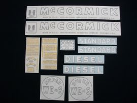 McCormick Super WD-6 Restoration Decal Set (July 1949-up) - Vinyl