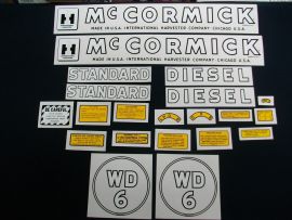 McCormick WD-6 Restoration Decal Set (July 1949-up) Restoration Decal Set