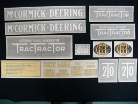 McCormick Deering T-20 TracTracTor Complete Decal Set - Vinyl