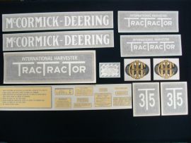 McCormick Deering T-35 TracTracTor Complete Decal Set - Vinyl