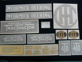 McCormick Deering T-40 & TD-40 TracTracTor Complete Decal Set - Vinyl