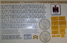 International TD-18 Diesel Crawler Restoration Decal Set