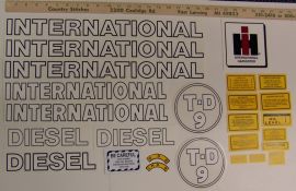 International TD-9 Diesel Crawler Restoration Decal Set