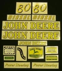 John Deere Model 80D Diesel Restoration Decal Set