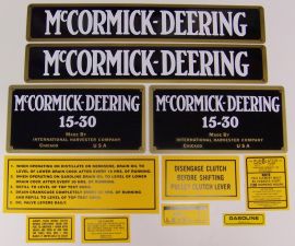 McCormick Deering 15-30 Restoration Decal Set