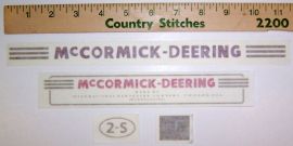 McCormick Deering 2-S Cream Separator Decal Set - Early Years - Vinyl