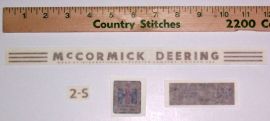 McCormick Deering 2-S Cream Separator Decal Set - Later Years - Vinyl