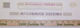 McCormick Deering 3-S Cream Separator Decal Set - Early Years - Vinyl