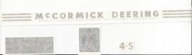 McCormick Deering 4-S Cream Separator Decal Set - Later Years - Vinyl