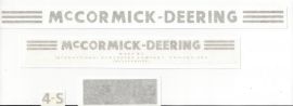 McCormick Deering 4-S Cream Separator Decal Set - Middle Years - Vinyl