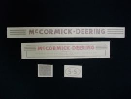 McCormick Deering 5-S Cream Separator Decal Set - Early Years - Vinyl