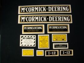 McCormick Deering I-12 Restoration Decal Set